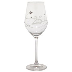 Sklenice na víno 360 ml s krystaly Swarovski - jubileum 25
