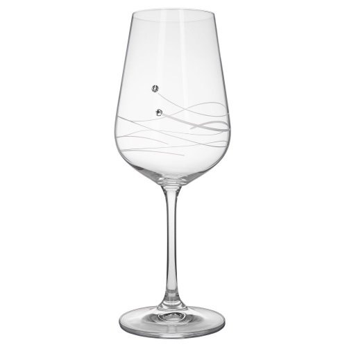 Sada 6 sklenic na víno s krystaly Swarovski 360 ml - Waves