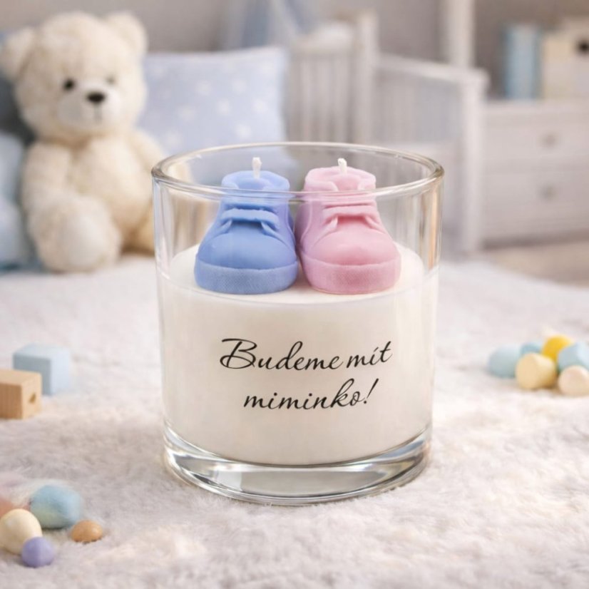 Vonná sójová svíčka 300g - Budeme mít miminko!