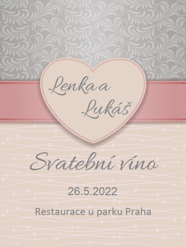 Svatební etiketa na víno 0,75l - SE220001