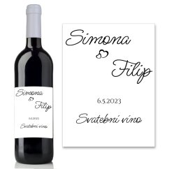 Svatební etiketa na víno 0,75l - SE220026