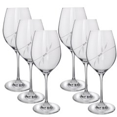 Sklenice na víno s krystaly Preciosa 470 ml - Plant 6ks
