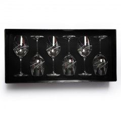 Sada 6 ks sklenic na víno s krystaly Preciosa 470 ml - Celebration