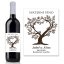 Samolepicí etiketa na svatební víno - Strom s korunou ve tvaru srdce