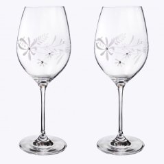 Folk - Sada 2 ks sklenic na víno s krystaly Preciosa 470 ml