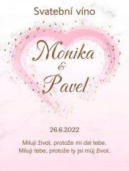 Svatební etiketa na víno 0,75l - SE220010