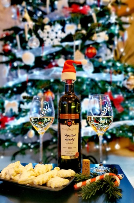 Set karafy a čtyř sklenic na víno s krystaly Preciosa v dárkovém balení - Srdce