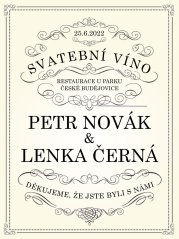 Svatební etiketa na víno 0,75l - SE220032
