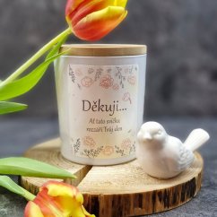 Vonná sójová svíčka - Děkuji - 200g