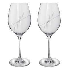 Sklenice na víno s krystaly Preciosa 470 ml - Plant 2ks