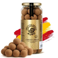 Lískové ořechy v bílé čokoládě se skořicí (400 g)
