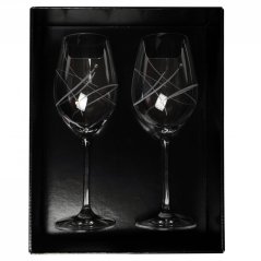 Sada 2 ks sklenic na víno s krystaly Preciosa 470 ml - Celebration