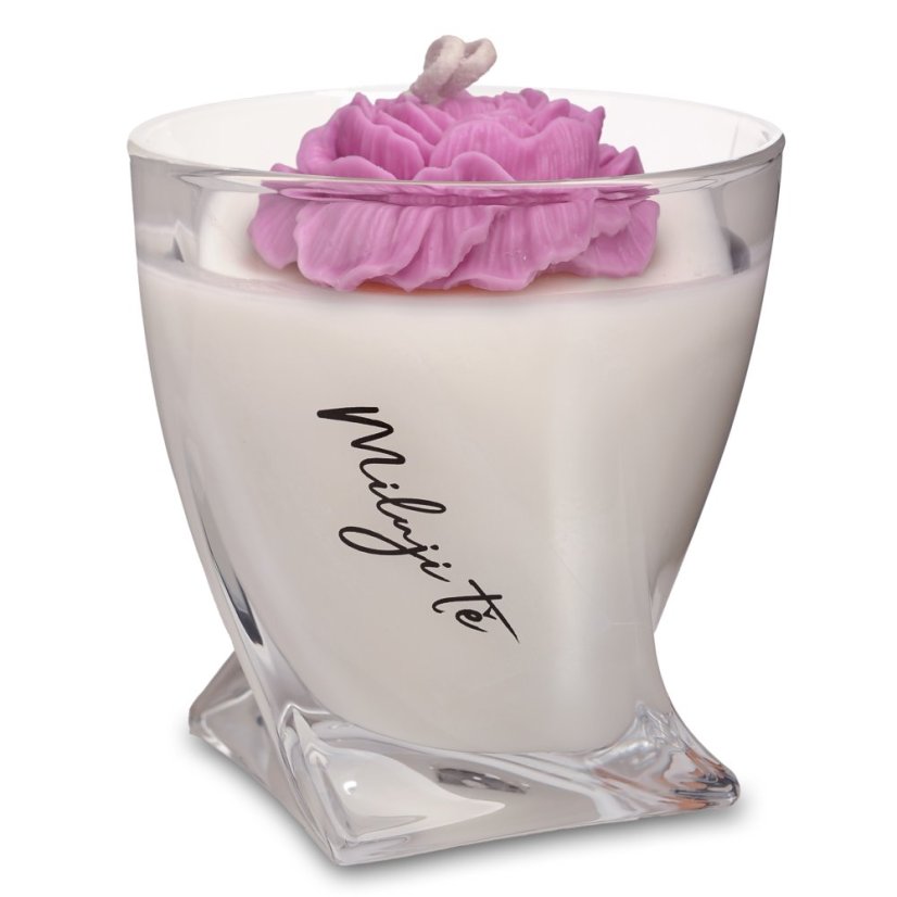 Sójová svíčka „Miluji Tě“  jasmín a vanilka 210g