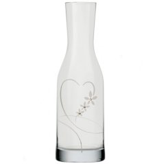 Karafa na víno s krystaly Preciosa 1200 ml dekor srdce
