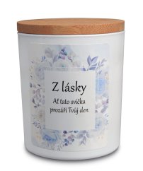 Vonná sójová svíčka s etiketou Z lásky - 200g