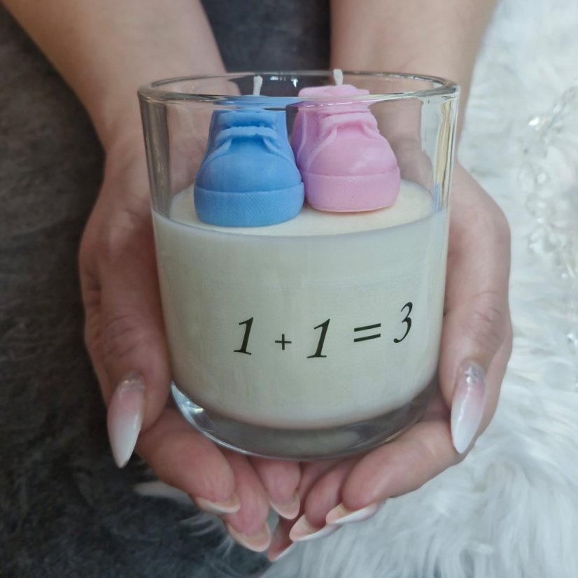 Vonná sójová svíčka 320g - "Budeme tři"