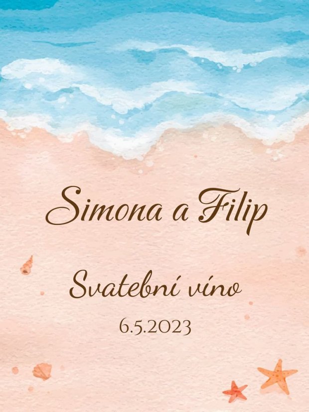 Svatební etiketa na víno 0,75l - SE220028
