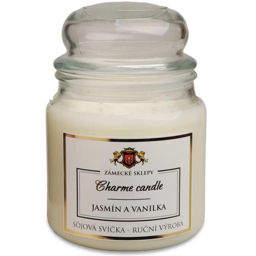Sójová svíčka Charme Candle - Jasmín a vanilka - 410g