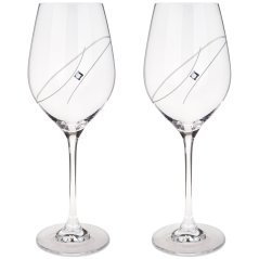 Sada 2 ks Sklenic na víno s krystaly Preciosa 360 ml - Galaxy