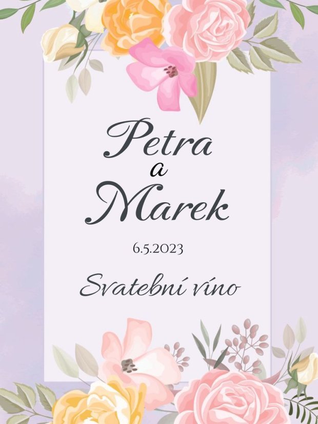 Svatební etiketa na víno 0,75l - SE220021