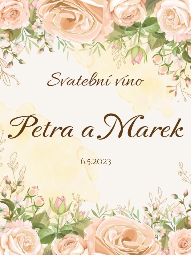 Svatební etiketa na víno 0,75l - SE220022