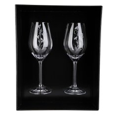 Sklenice na víno s krystaly Preciosa 360 ml - Flower 2 ks