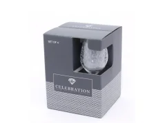Sklenice na víno s krystaly Preciosa 470 ml - Flora 4 ks