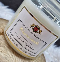 Sójová svíčka Charme Candle - Jasmín a vanilka - 410g