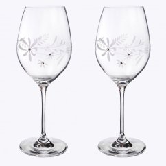 Folk - Sada 2 ks sklenic na víno s krystaly Preciosa 470 ml
