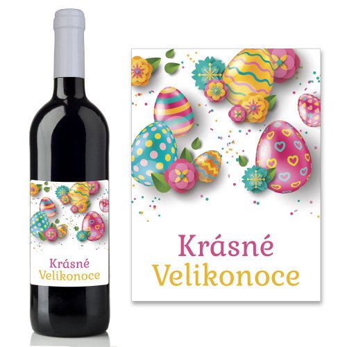 Víno s velikonoční etiketou 0,75L  -  Krásné Velikonoce