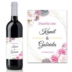 Svatební etiketa na víno 0,75l - SE220049