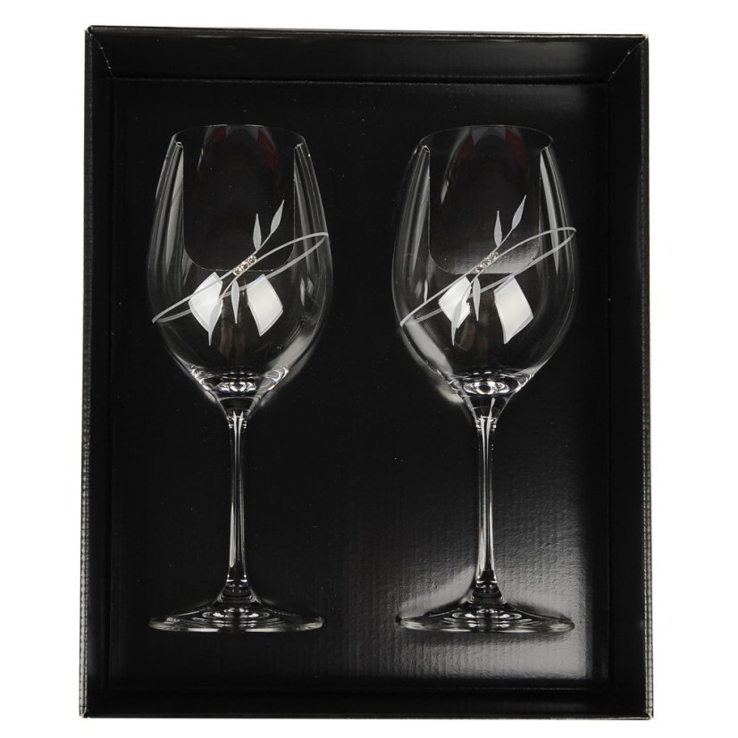 Sklenice na víno s krystaly Preciosa 470 ml - Plant 2ks