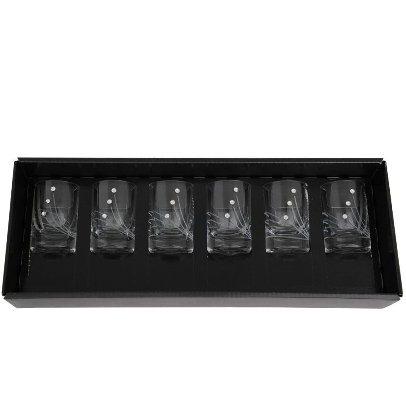 Sklenice na destiláty 30ml s krystaly Swarovski - Linie 6ks