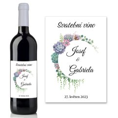Svatební etiketa na víno 0,75l - SE220048