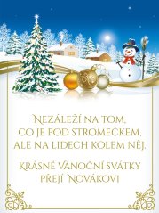 Vánoční samolepicí etiketa na víno 0,75l - VE0002