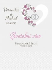 Svatební etiketa na víno 0,75l - SE220003