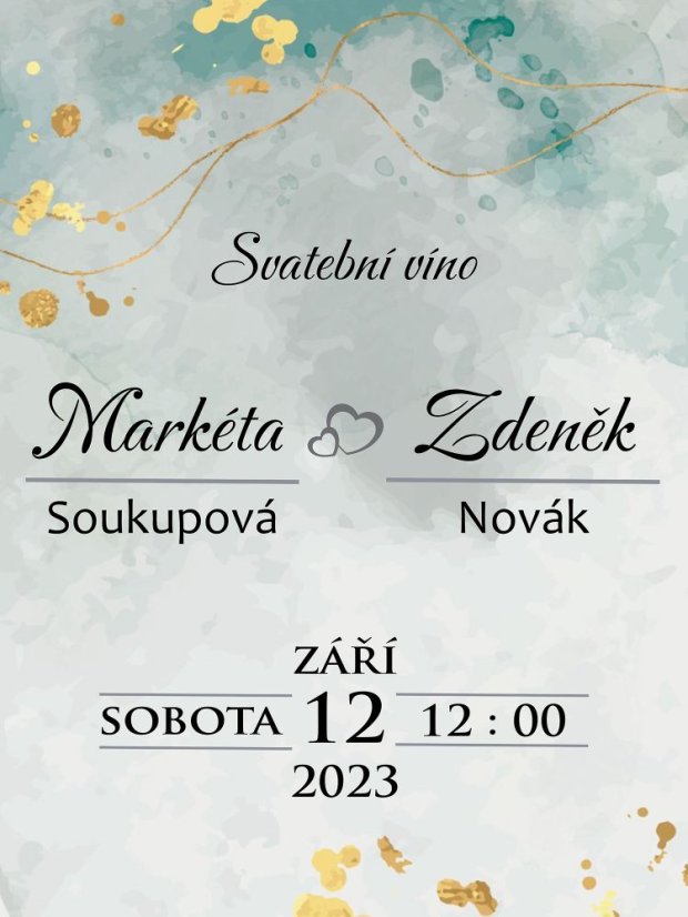 Svatební etiketa na víno 0,75l - SE220037