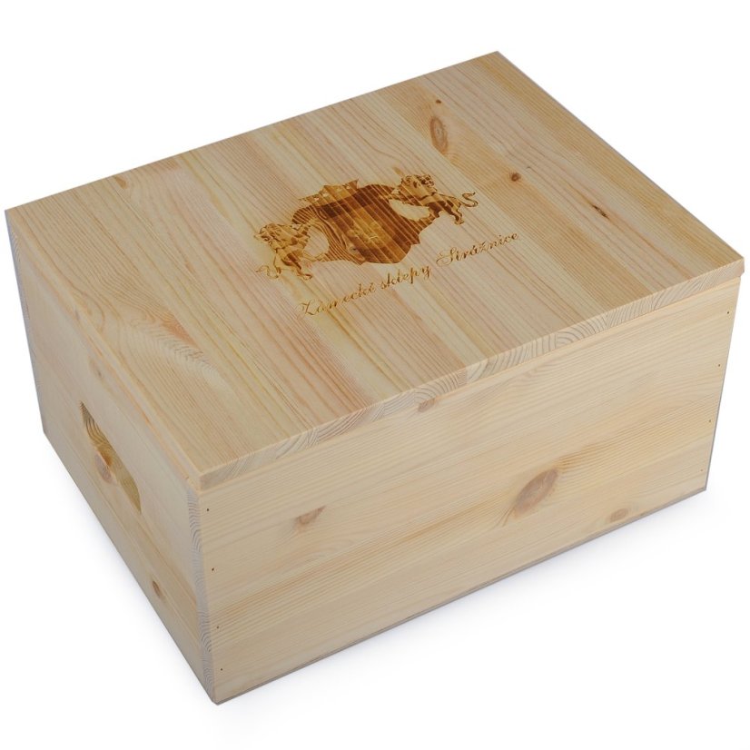 Dřevěná bedýnka na 6 láhví vína