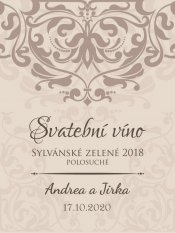Svatební etiketa na víno 0,75l - SE220004