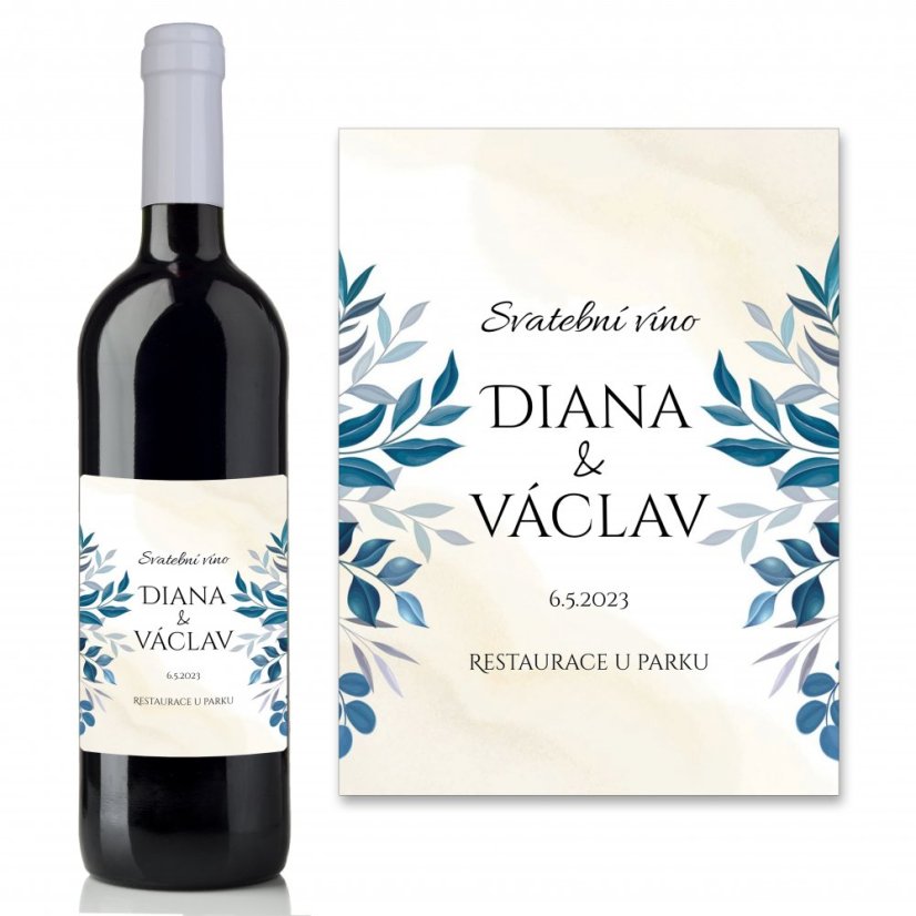 Svatební etiketa na víno 0,75l - SE220042