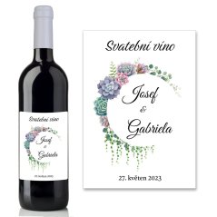Svatební etiketa na víno 0,75l - SE220048