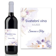 Svatební etiketa na víno 0,75l - SE220029