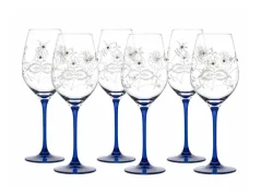 Sklenice na víno s krystaly Preciosa 360 ml - Cibulák  6 ks