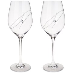 Sada 2 ks Sklenic na víno s krystaly Preciosa 360 ml - Galaxy