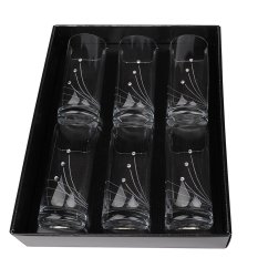 Sklenice na nealko 250 ml s krystaly Preciosa - Linie 6ks