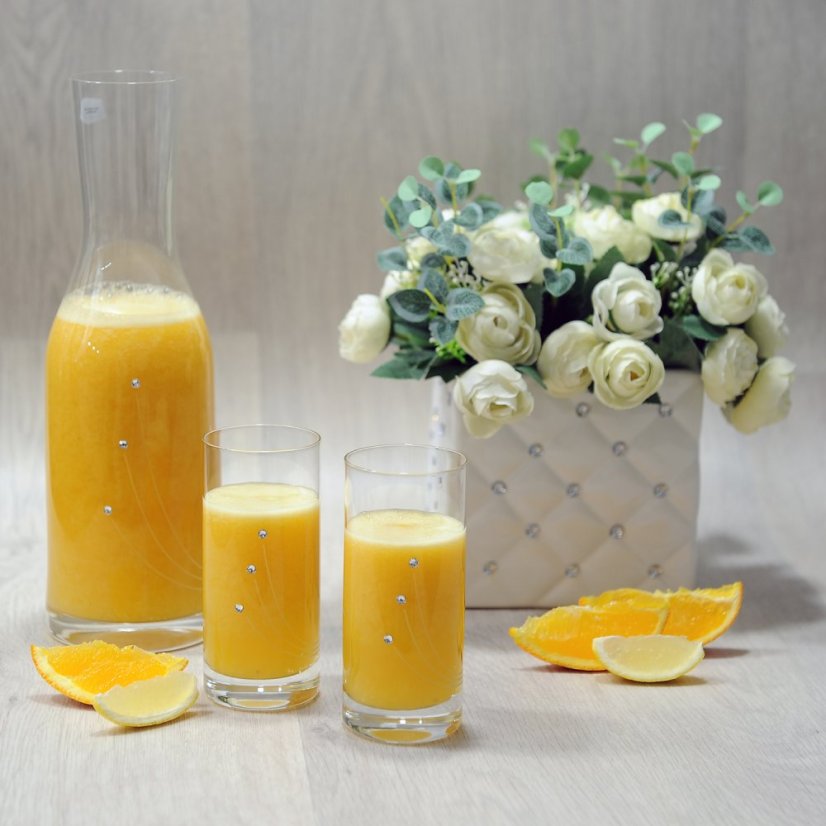 Sklenice na nealko 250 ml s krystaly Preciosa - Celebration 6ks