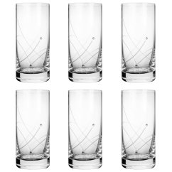 Sklenice na nealko 250 ml s krystaly Preciosa - Celebration 6ks