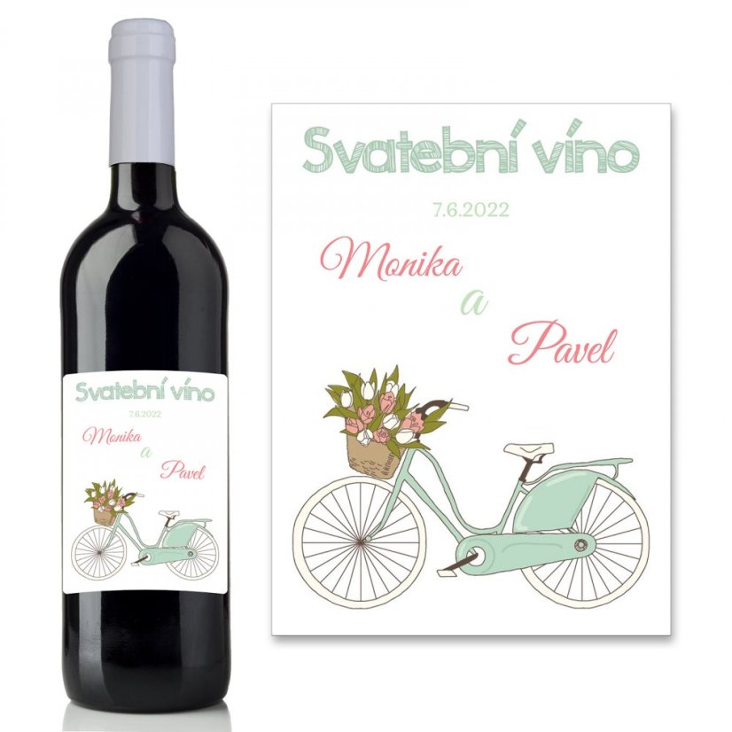 Svatební etiketa na víno 0,75l - SE220009