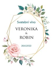 Svatební etiketa na víno 0,75l - SE220043