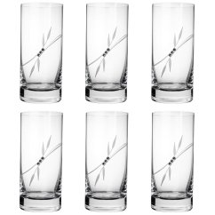 Sklenice na nealko 250 ml s krystaly Preciosa - Plant 6 ks